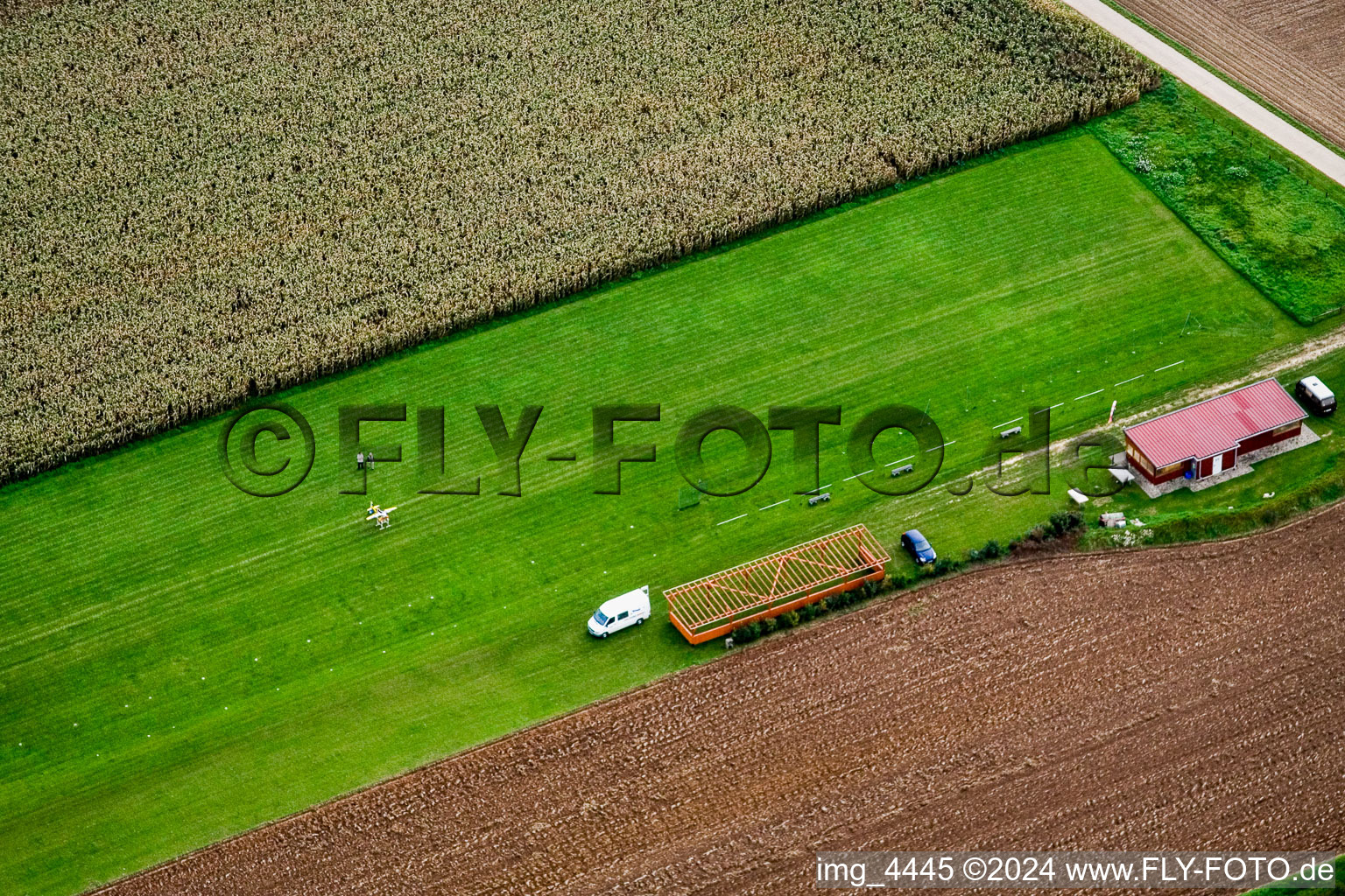 Vue d'oiseau de Aérodrome modèle à Freckenfeld dans le département Rhénanie-Palatinat, Allemagne