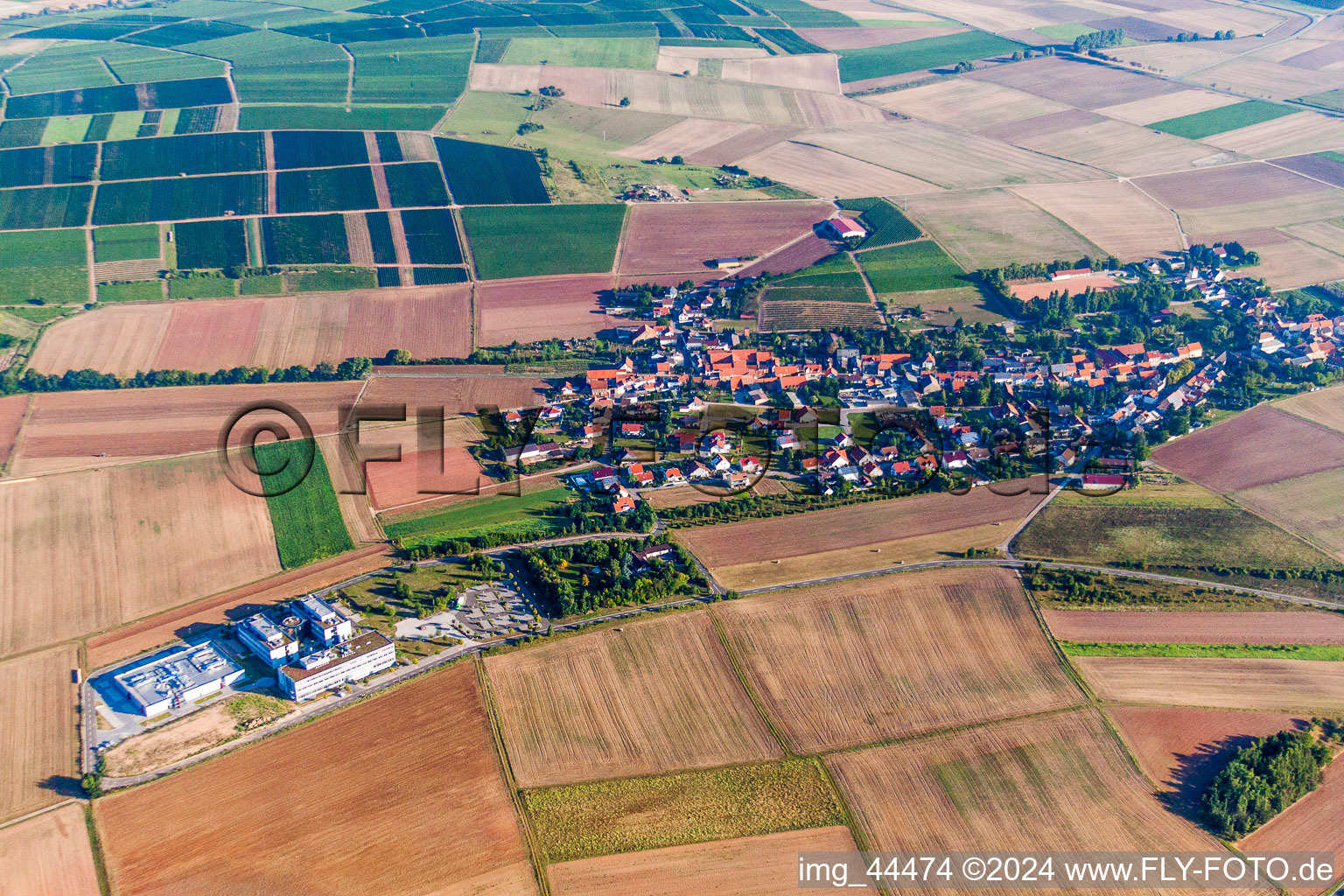 Vue aérienne de Champs agricoles et surfaces utilisables à le quartier Dreigemeindewald in Wendelsheim dans le département Rhénanie-Palatinat, Allemagne