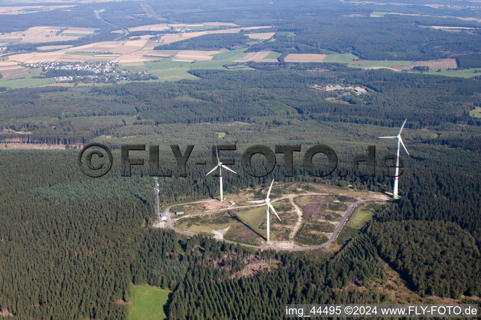 Vue aérienne de Stromberg dans le département Rhénanie-Palatinat, Allemagne