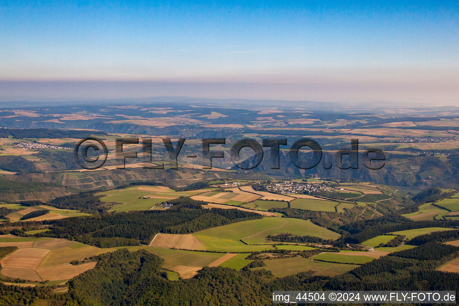 Vue aérienne de Loreley dans le département Rhénanie-Palatinat, Allemagne