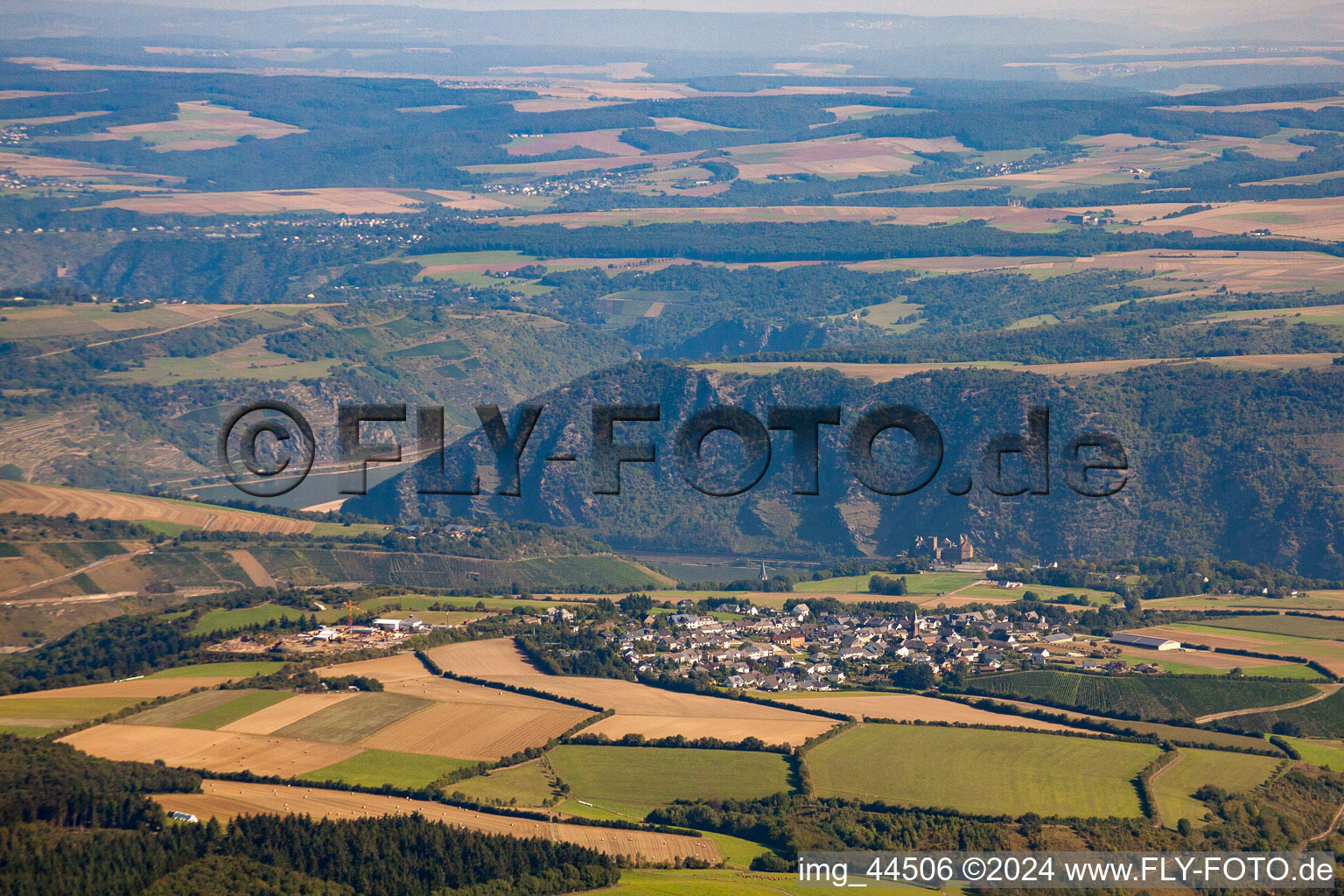 Vue oblique de Loreley dans le département Rhénanie-Palatinat, Allemagne