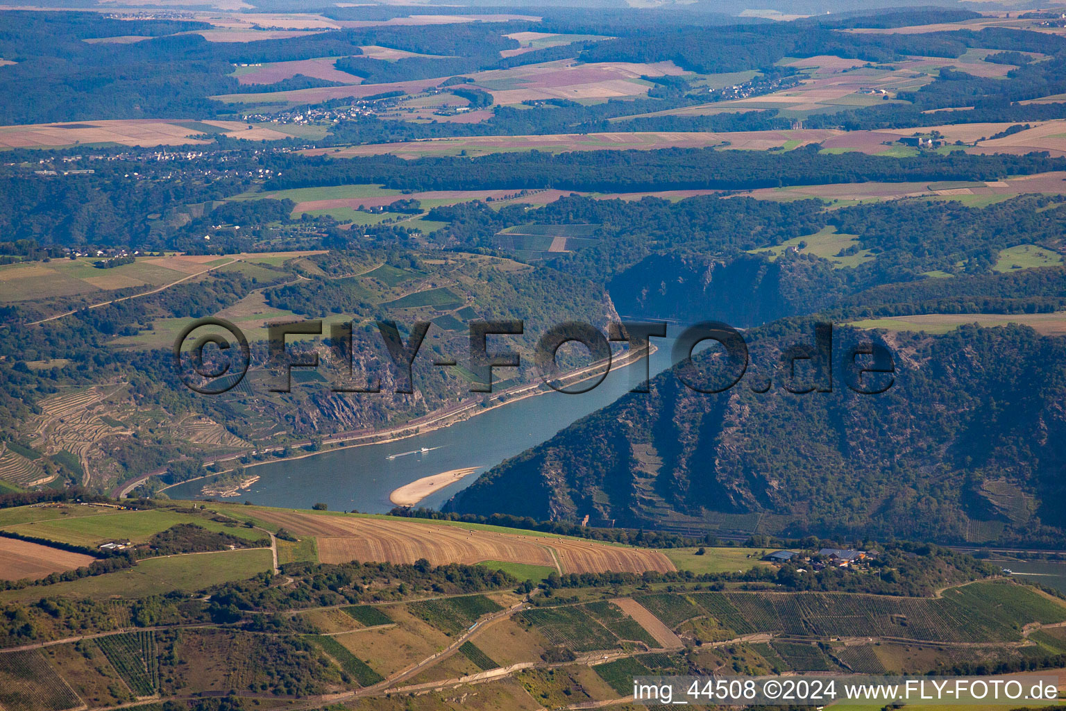 Loreley dans le département Rhénanie-Palatinat, Allemagne d'en haut