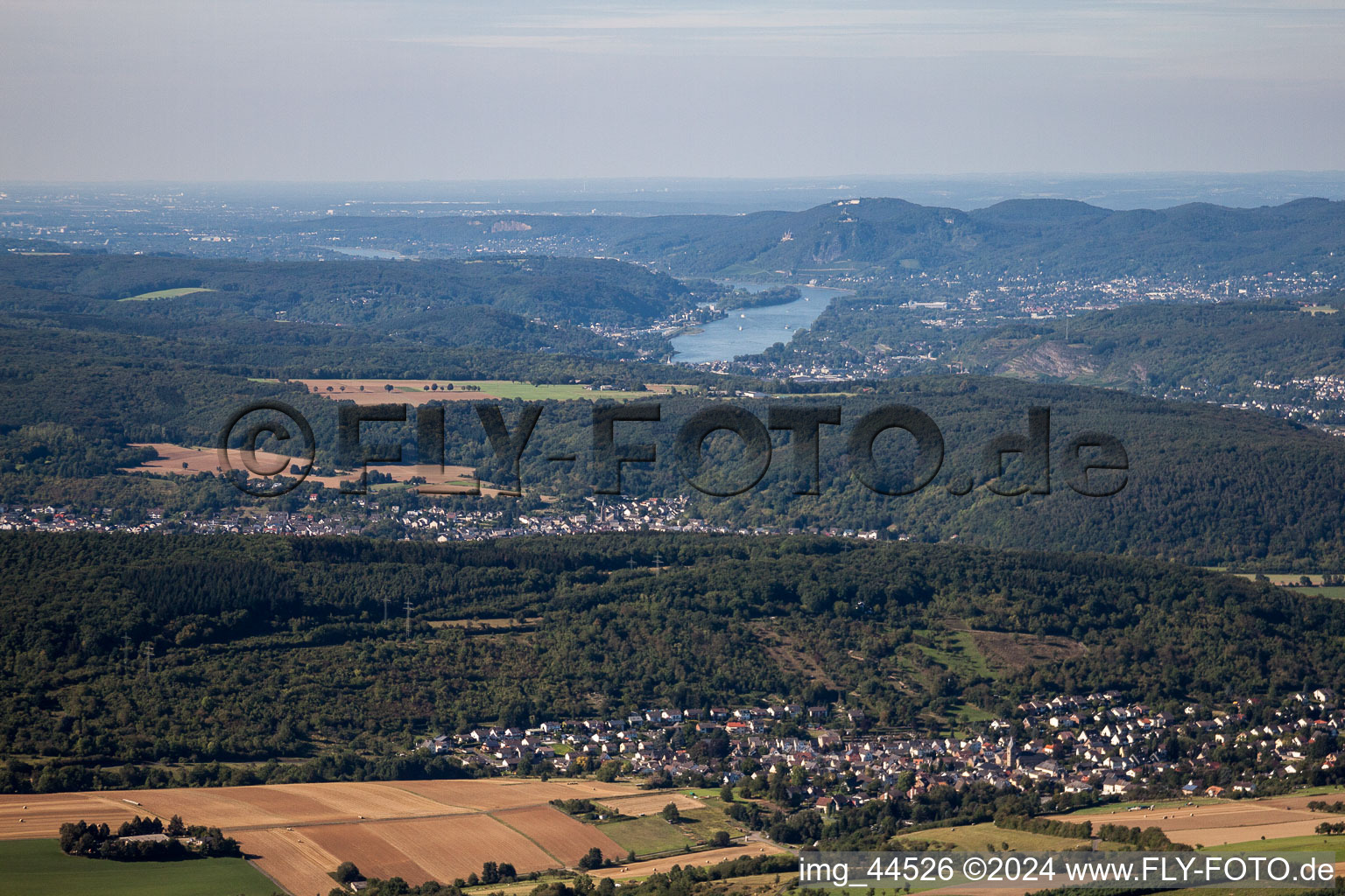 Vue aérienne de Sinzig dans le département Rhénanie-Palatinat, Allemagne