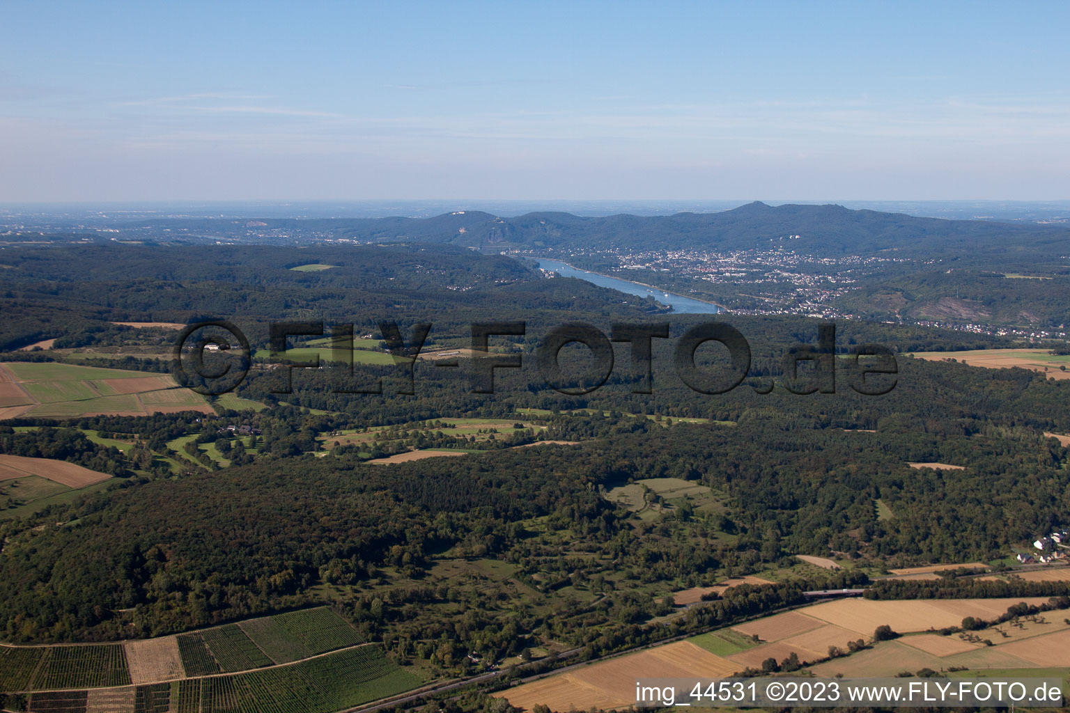 Vue aérienne de Bad Honnef dans le département Rhénanie-Palatinat, Allemagne