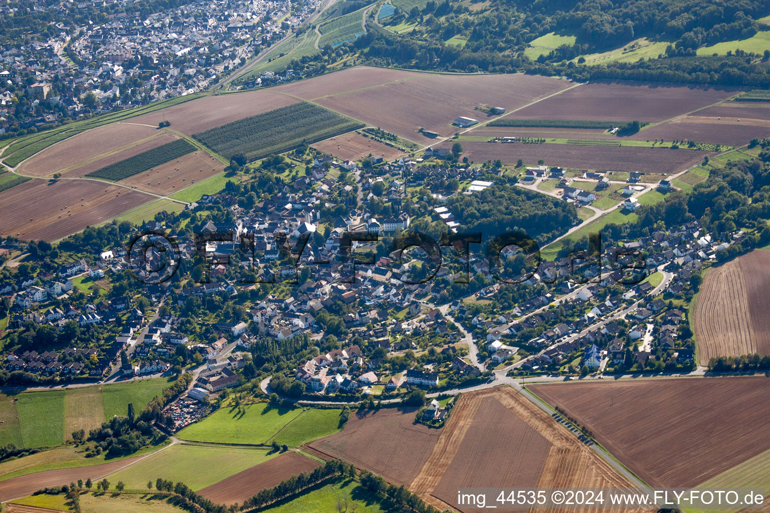 Vue aérienne de Grafschaft dans le département Rhénanie-Palatinat, Allemagne