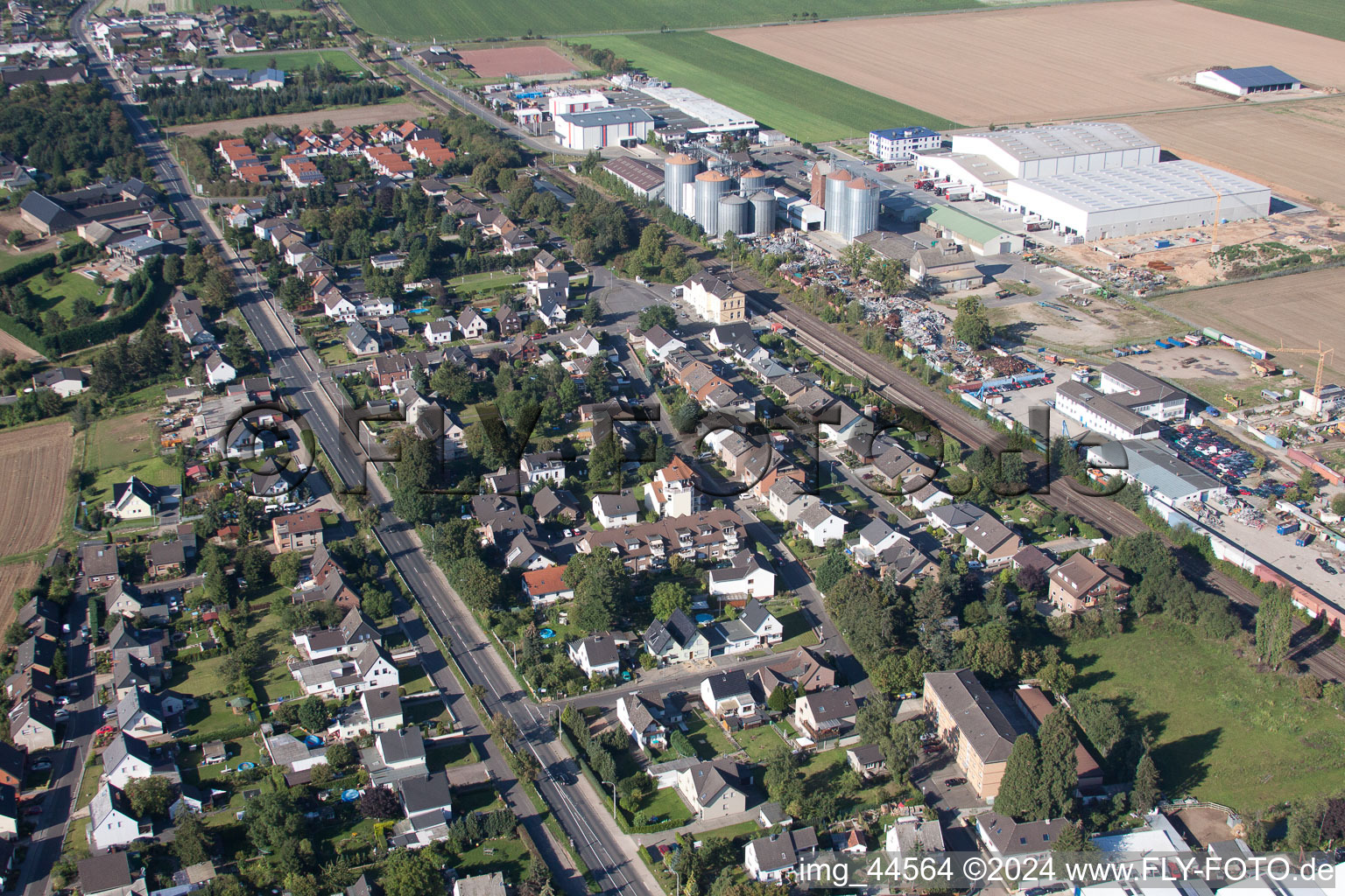 Vue aérienne de Derkum dans le département Rhénanie du Nord-Westphalie, Allemagne