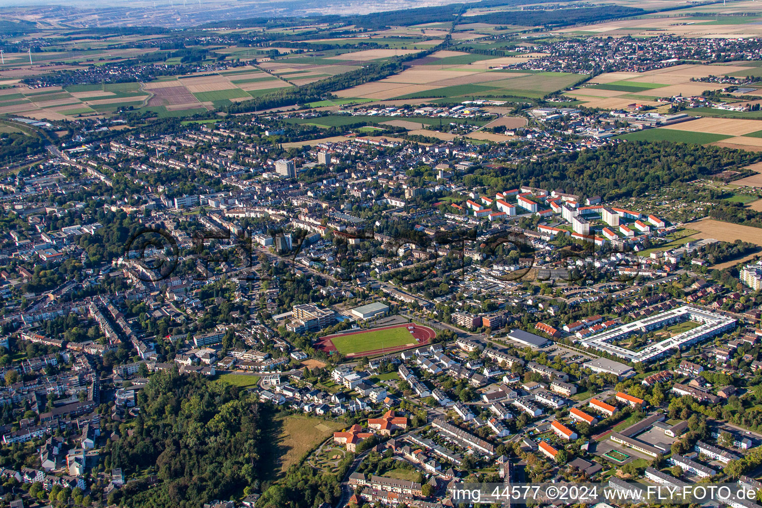 Vue aérienne de Düren dans le département Rhénanie du Nord-Westphalie, Allemagne