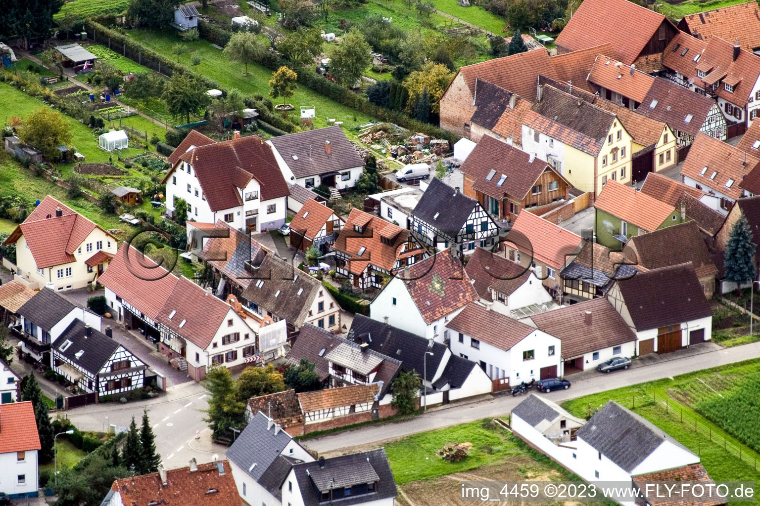 Gänsried à Freckenfeld dans le département Rhénanie-Palatinat, Allemagne d'un drone