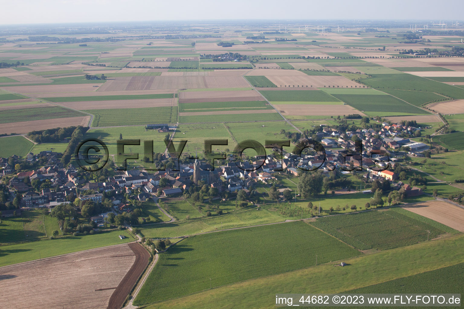 Vue aérienne de Müntz dans le département Rhénanie du Nord-Westphalie, Allemagne