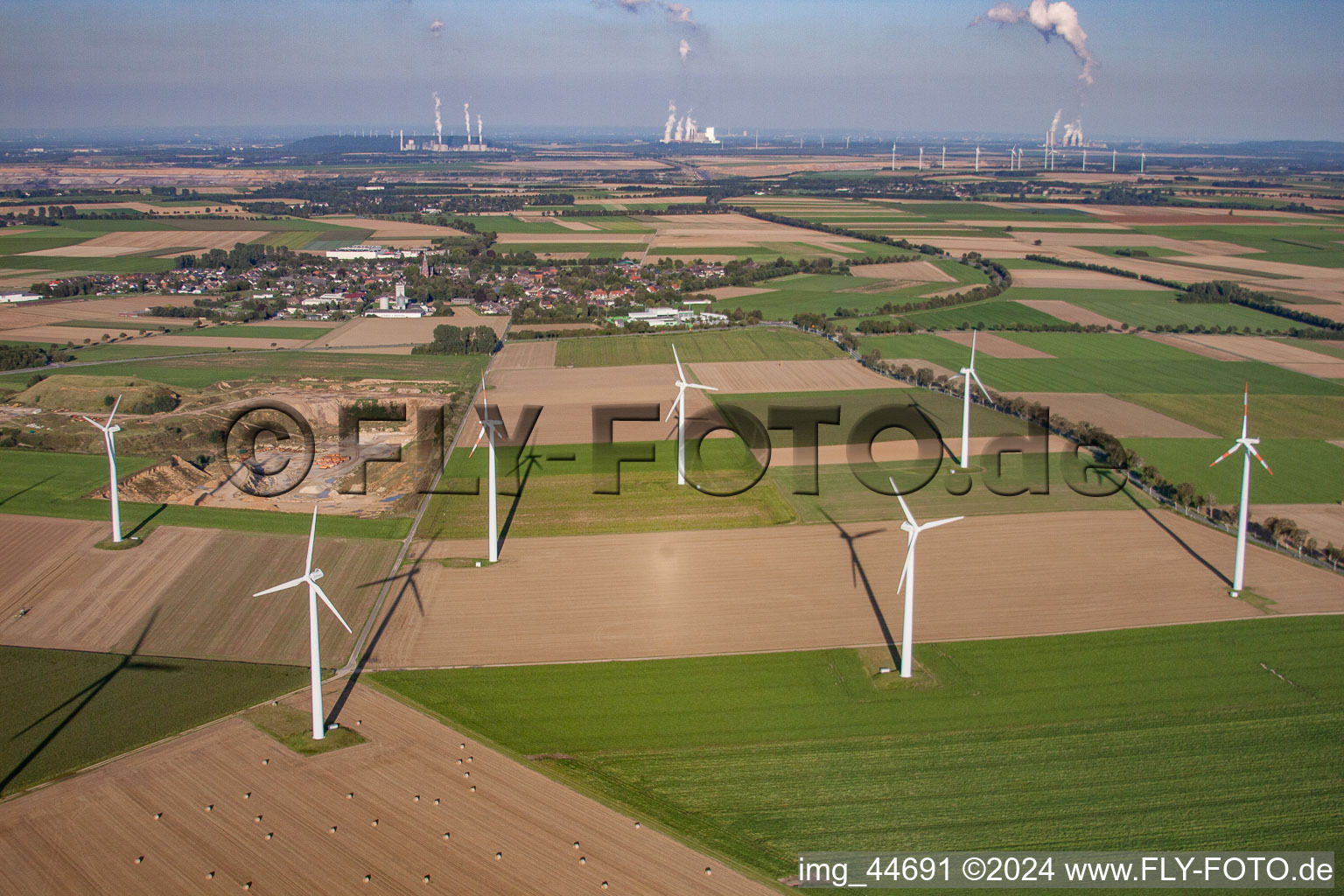 Vue aérienne de Erkelenz dans le département Rhénanie du Nord-Westphalie, Allemagne