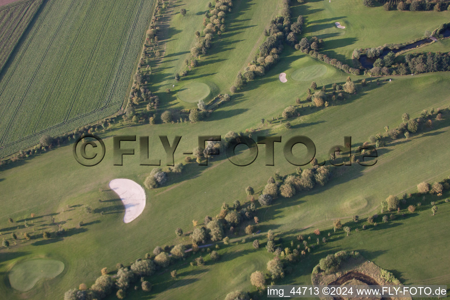 Club de golf Mönchengladbach-Wanlo eV à Mönchengladbach dans le département Rhénanie du Nord-Westphalie, Allemagne hors des airs