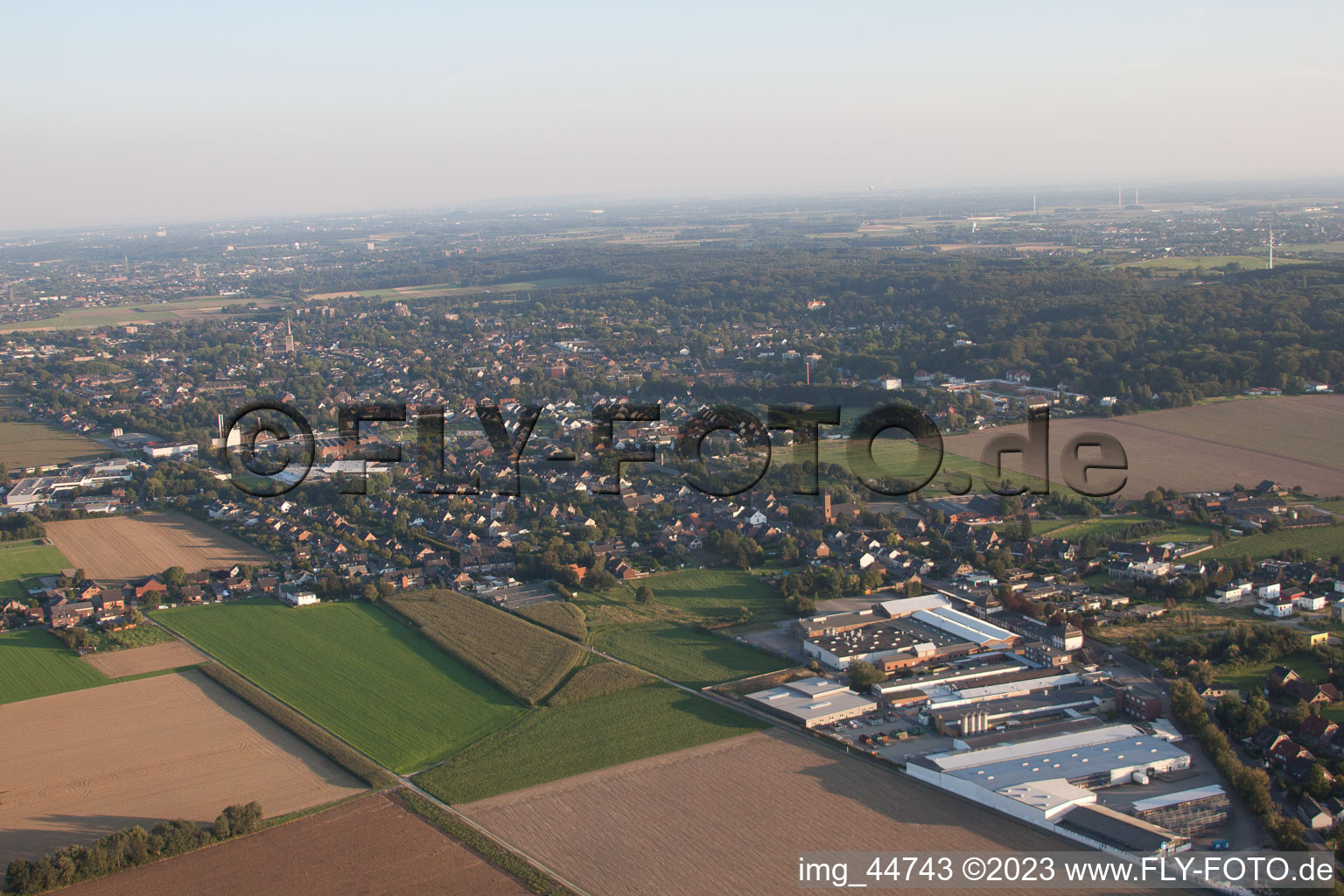 Vue aérienne de Grefrath dans le département Rhénanie du Nord-Westphalie, Allemagne