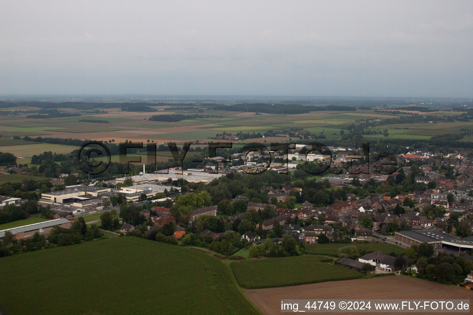 Vue oblique de Grefrath dans le département Rhénanie du Nord-Westphalie, Allemagne