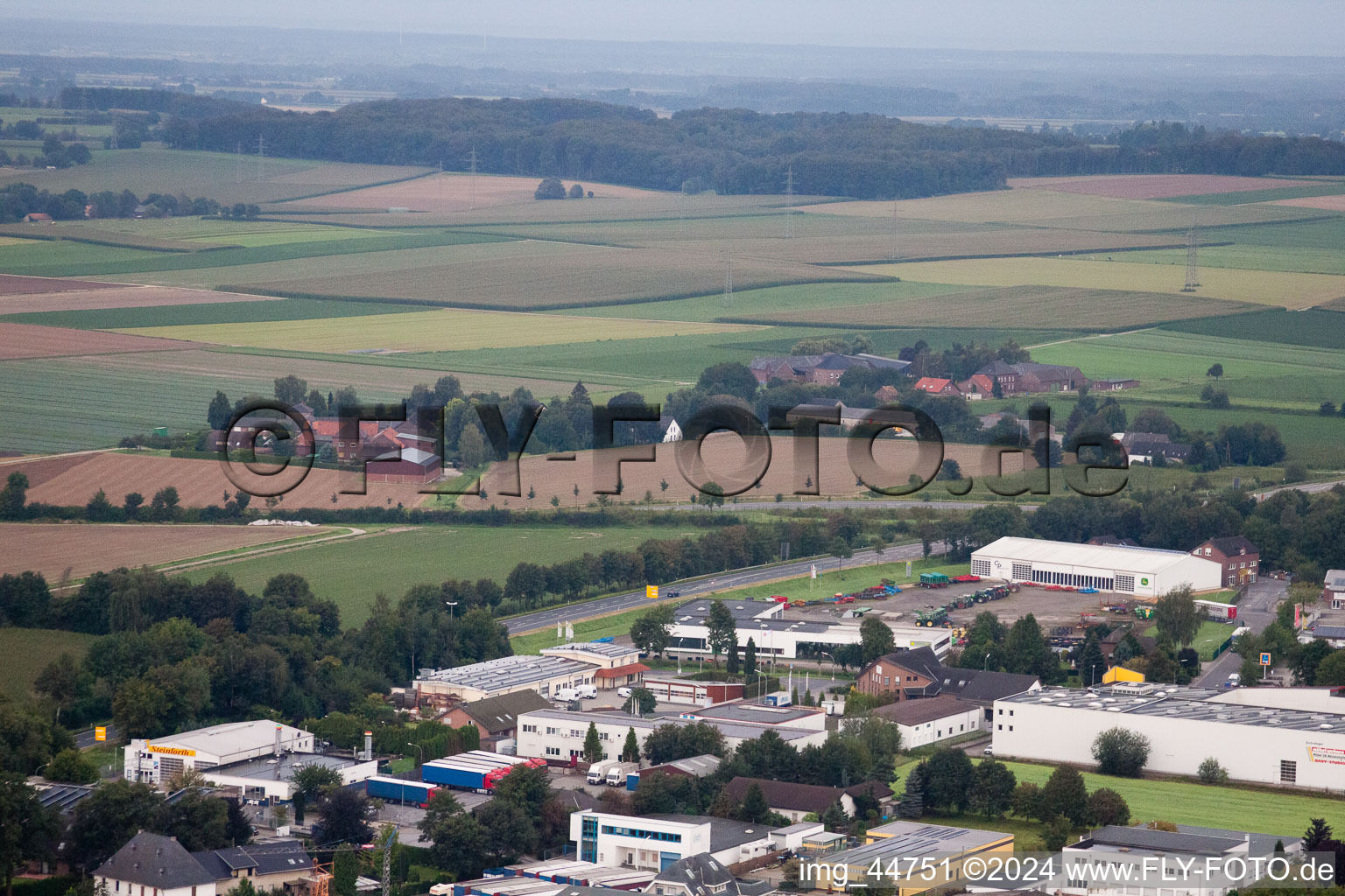 Grefrath dans le département Rhénanie du Nord-Westphalie, Allemagne hors des airs