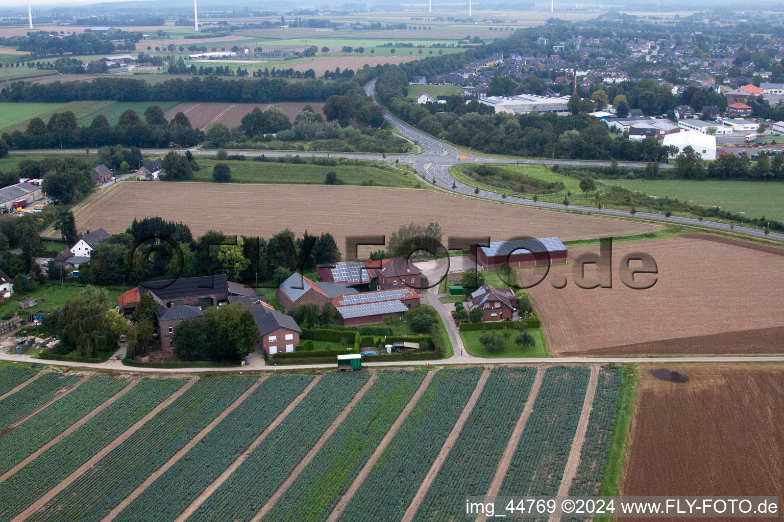 Enregistrement par drone de Grefrath dans le département Rhénanie du Nord-Westphalie, Allemagne