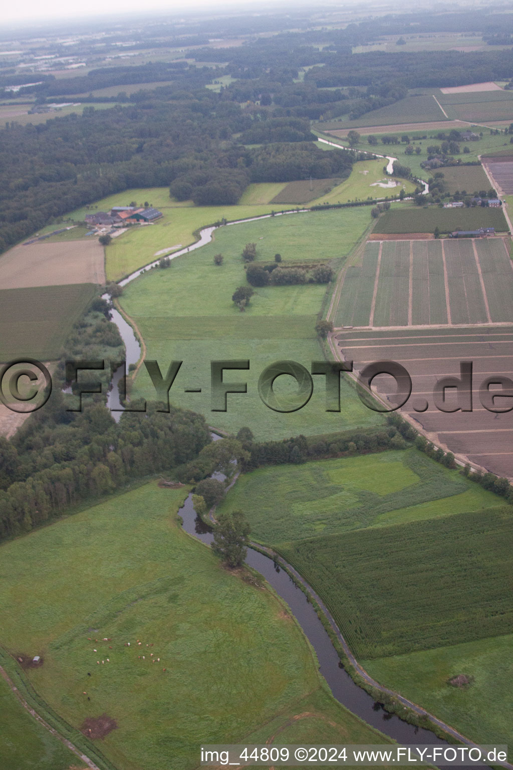 Photographie aérienne de Wachtendonk dans le département Rhénanie du Nord-Westphalie, Allemagne