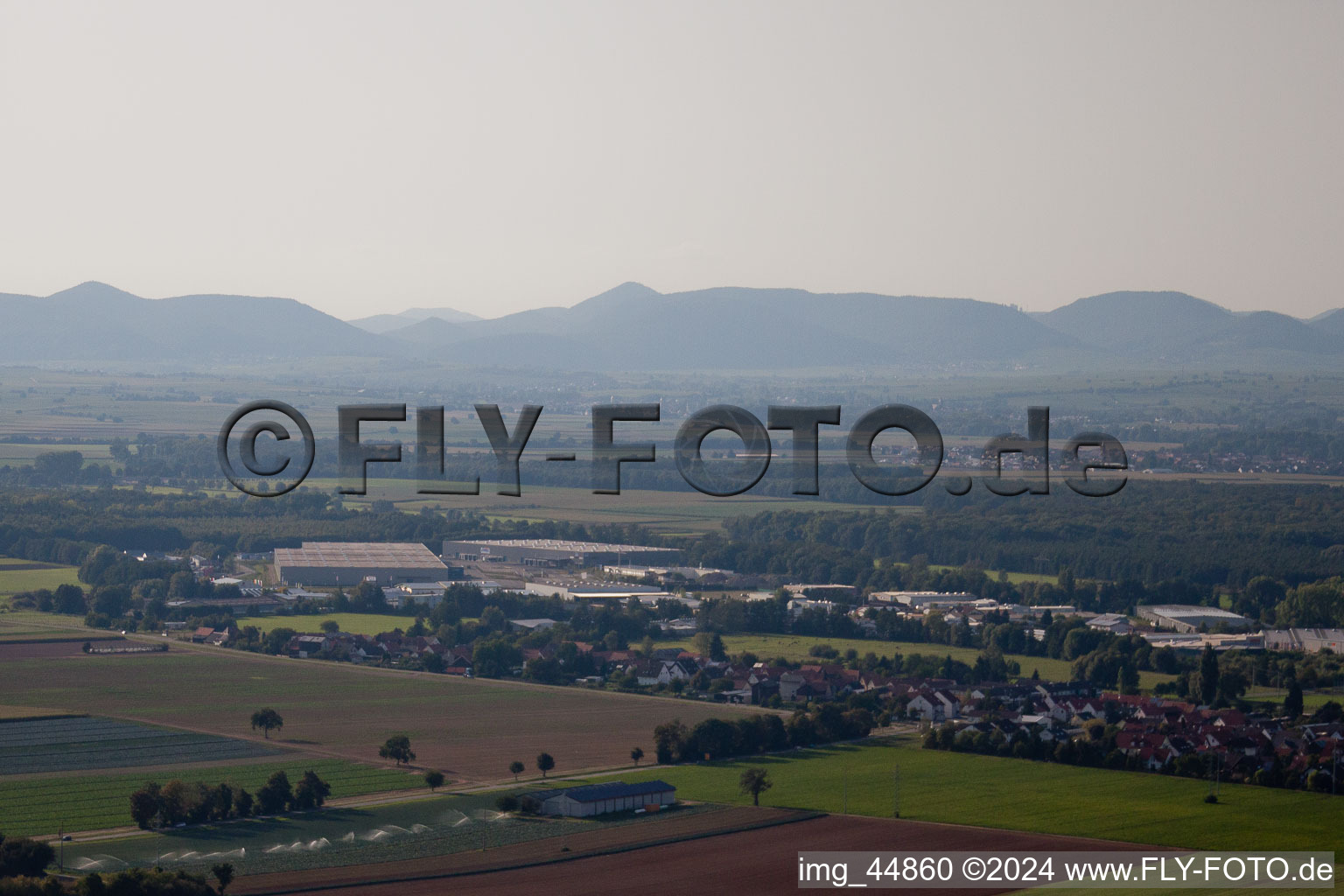 Photographie aérienne de Zone industrielle de Horst à le quartier Minderslachen in Kandel dans le département Rhénanie-Palatinat, Allemagne