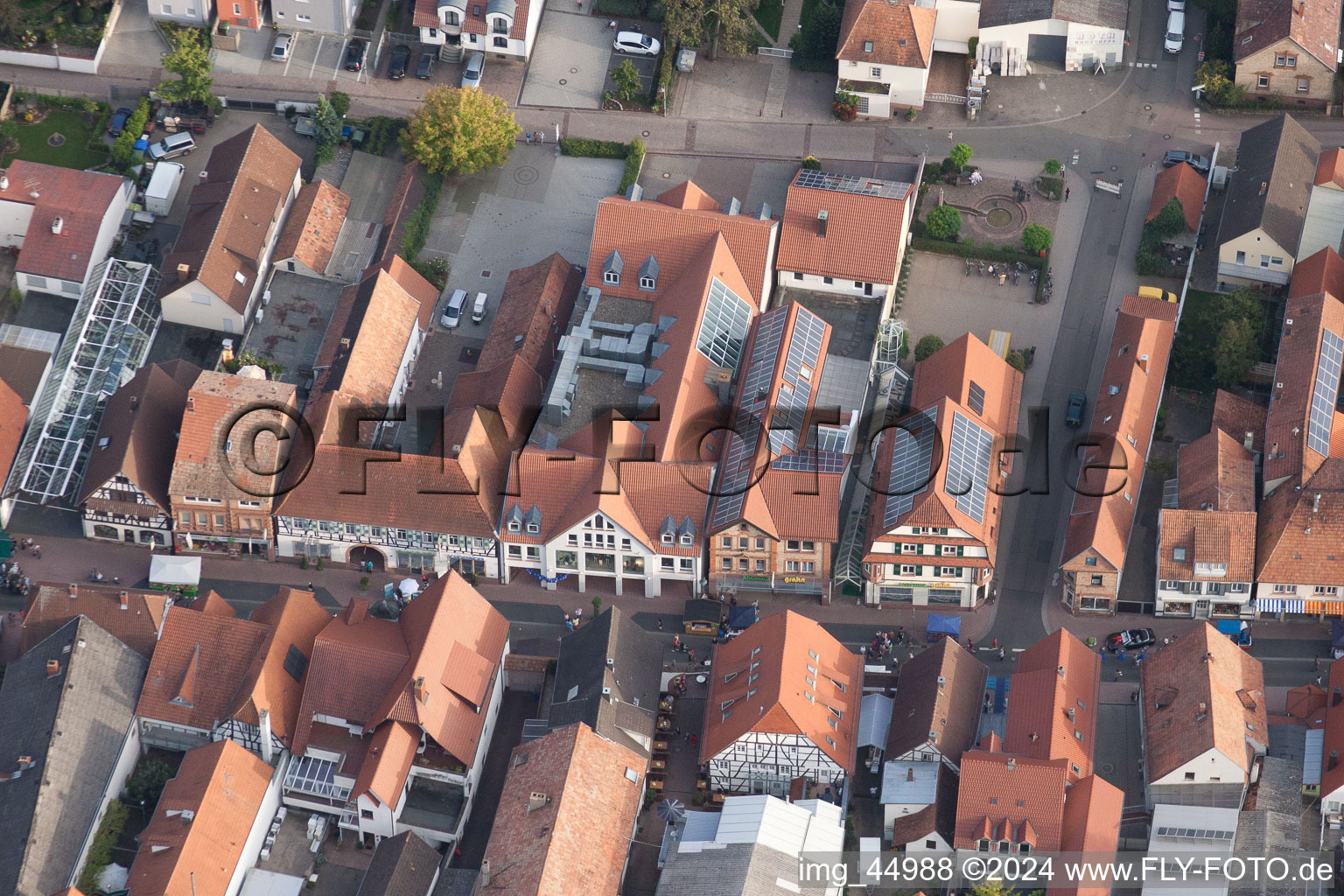 Fête de la ville 2011 à Kandel dans le département Rhénanie-Palatinat, Allemagne vue du ciel