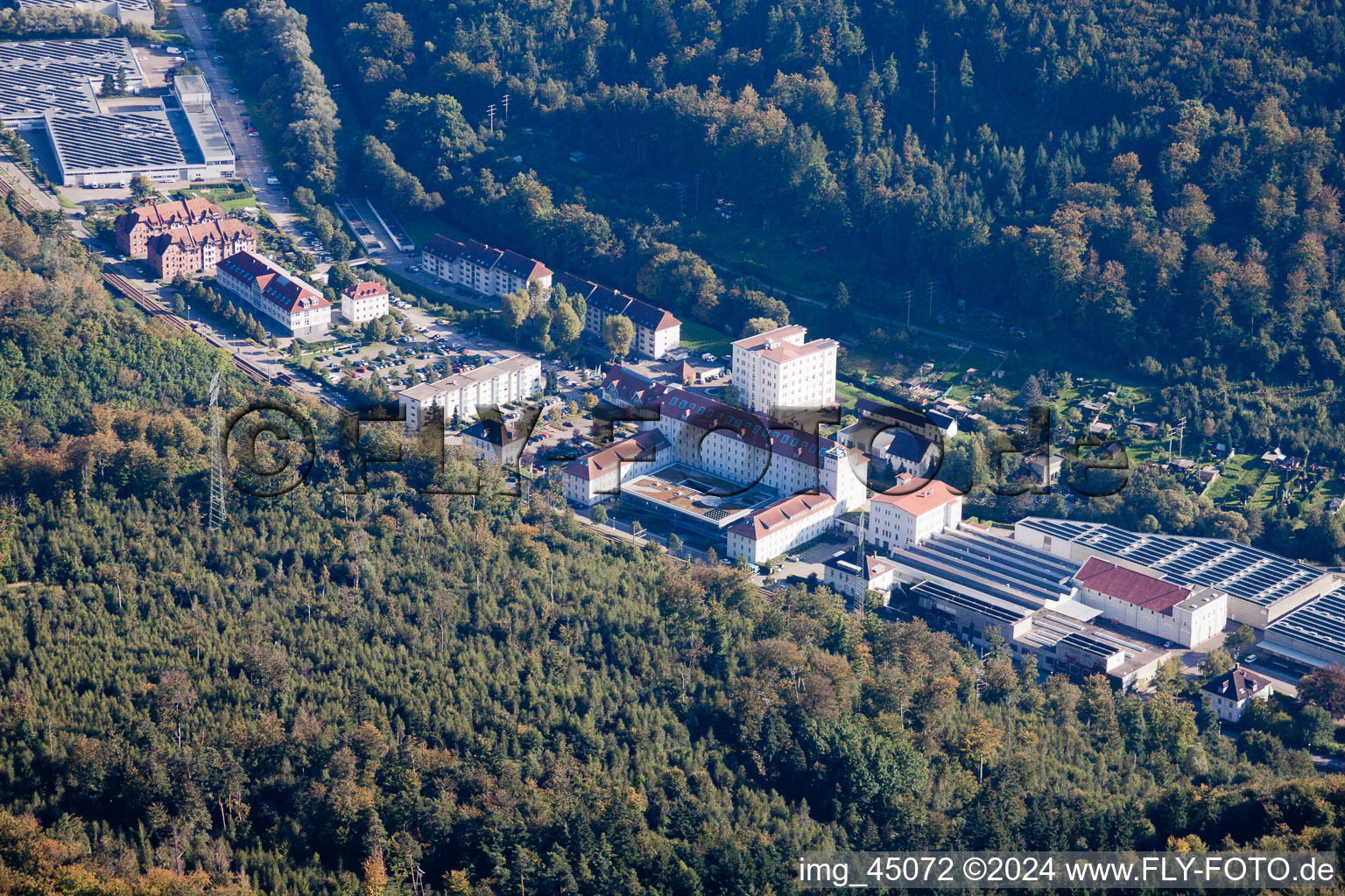 Filage à Ettlingen dans le département Bade-Wurtemberg, Allemagne hors des airs