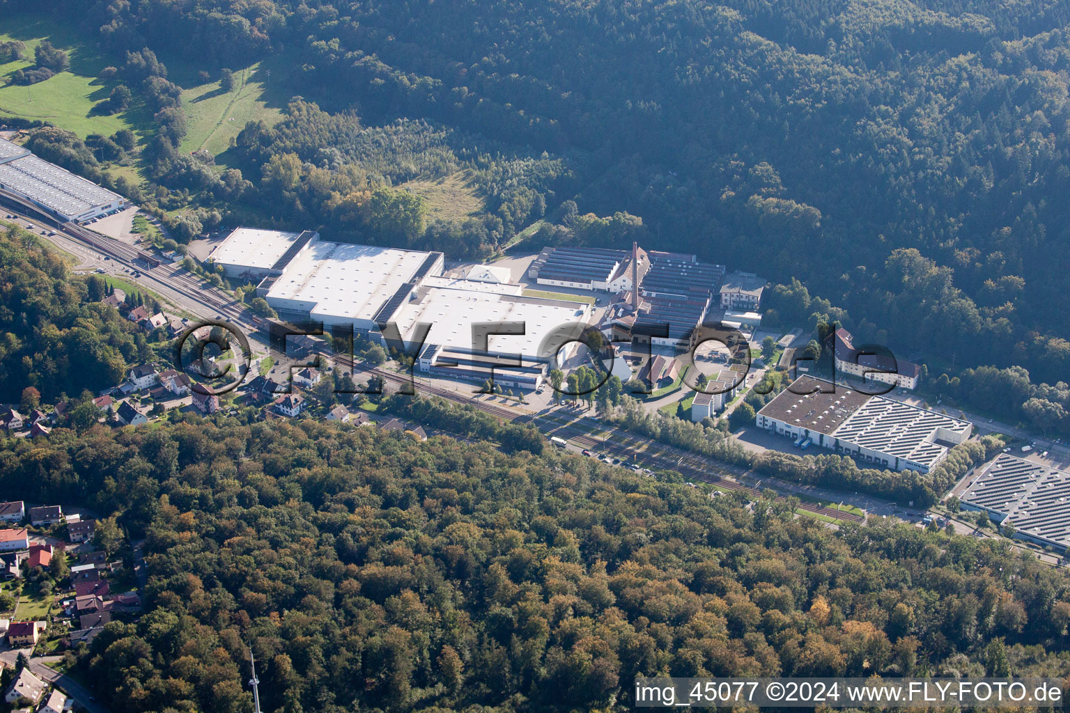 Vue aérienne de Filature ETTLIN à Ettlingen dans le département Bade-Wurtemberg, Allemagne