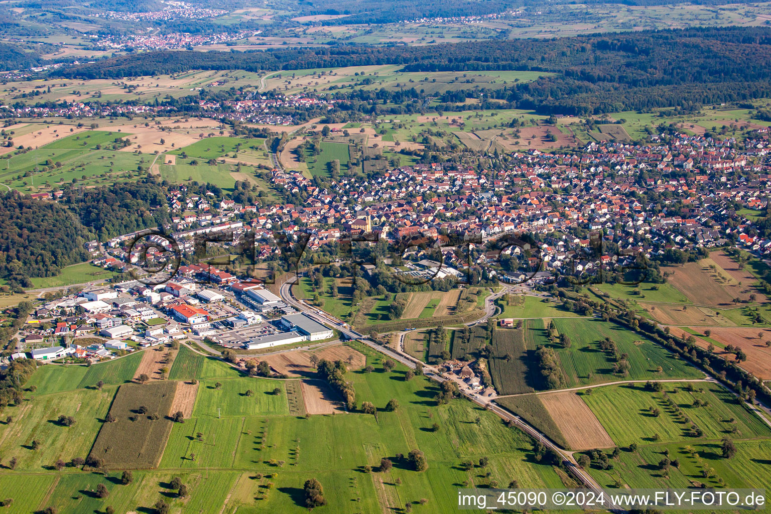 Photographie aérienne de Quartier Langensteinbach in Karlsbad dans le département Bade-Wurtemberg, Allemagne