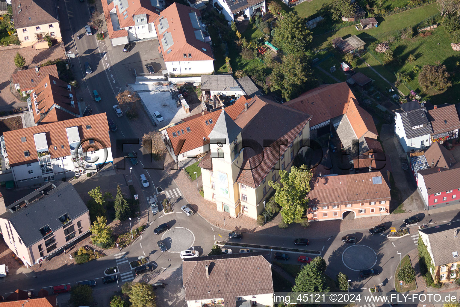 Quartier Langensteinbach in Karlsbad dans le département Bade-Wurtemberg, Allemagne d'en haut