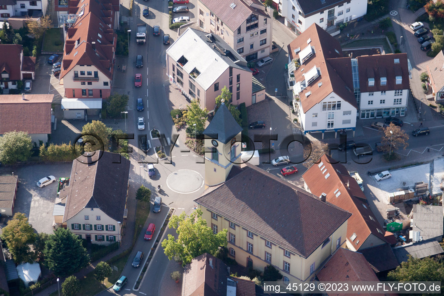 Photographie aérienne de Pharmacie Centrale à le quartier Langensteinbach in Karlsbad dans le département Bade-Wurtemberg, Allemagne