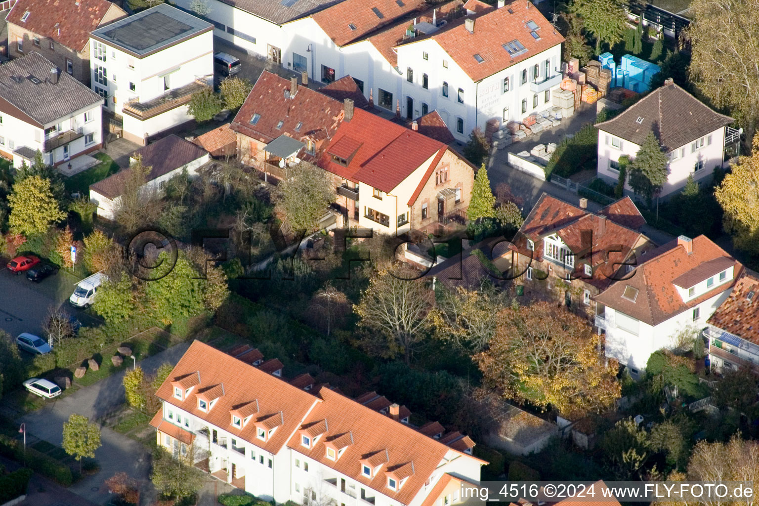 Enregistrement par drone de Bismarckstr à Kandel dans le département Rhénanie-Palatinat, Allemagne