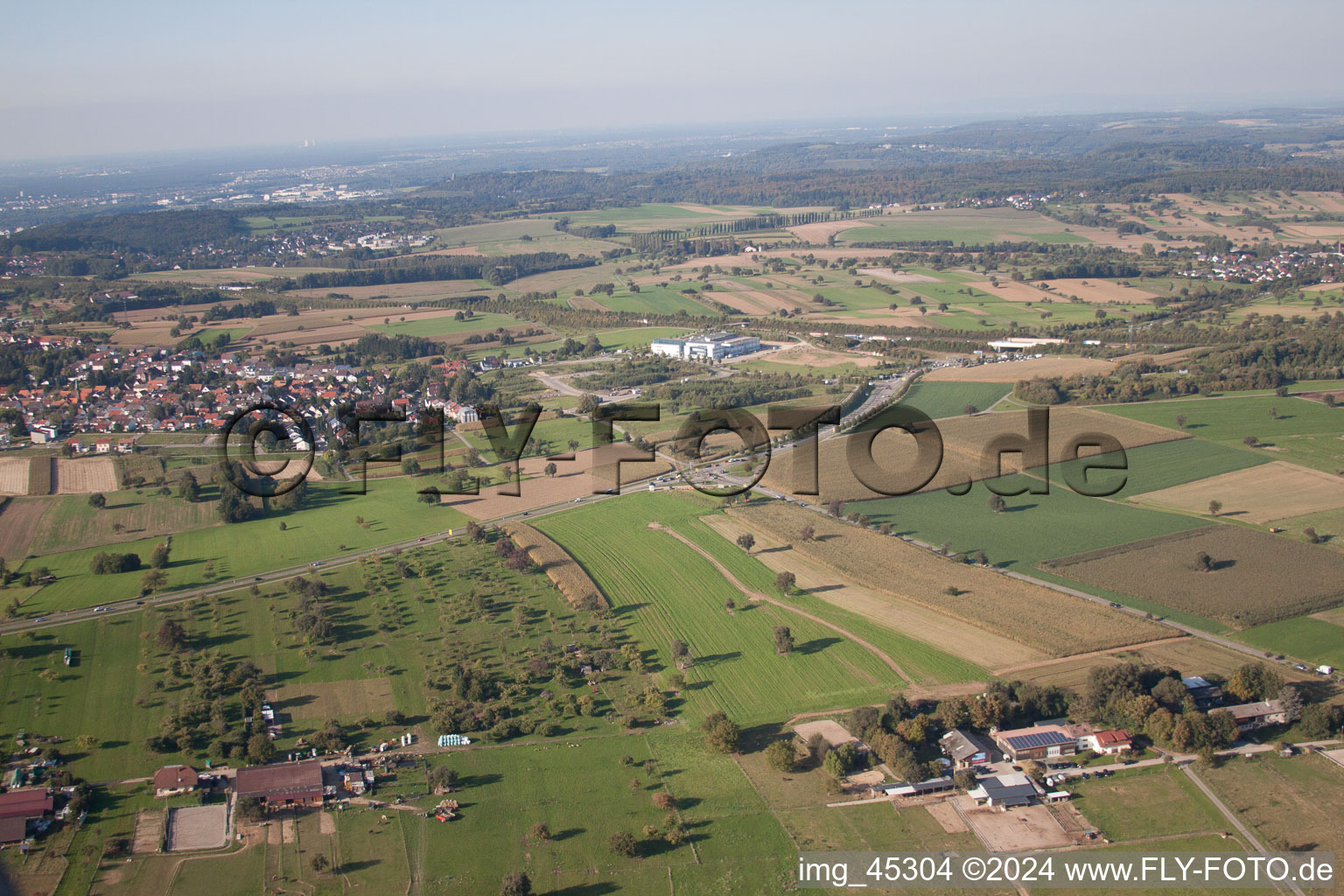 Quartier Palmbach in Karlsruhe dans le département Bade-Wurtemberg, Allemagne depuis l'avion