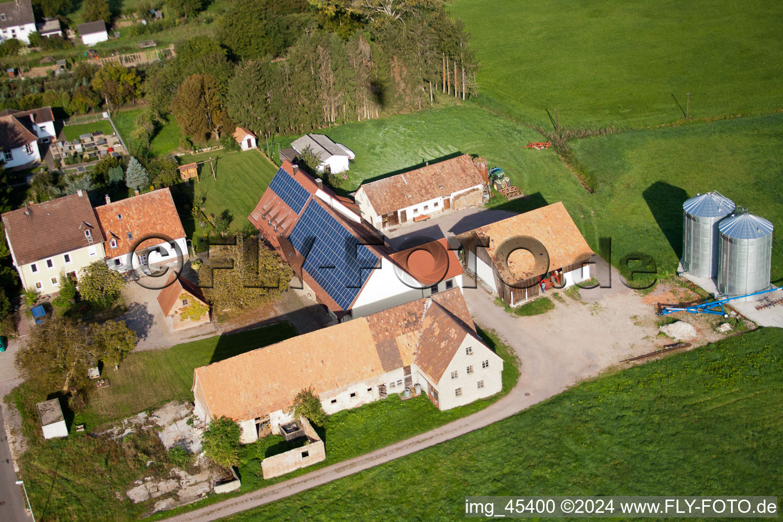 Vue oblique de Deutschhof dans le département Rhénanie-Palatinat, Allemagne