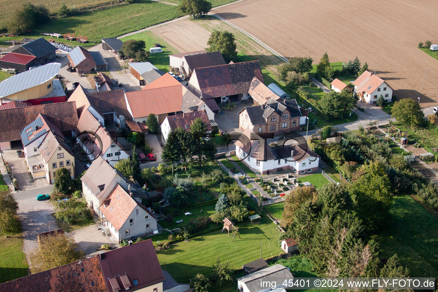 Deutschhof dans le département Rhénanie-Palatinat, Allemagne d'en haut