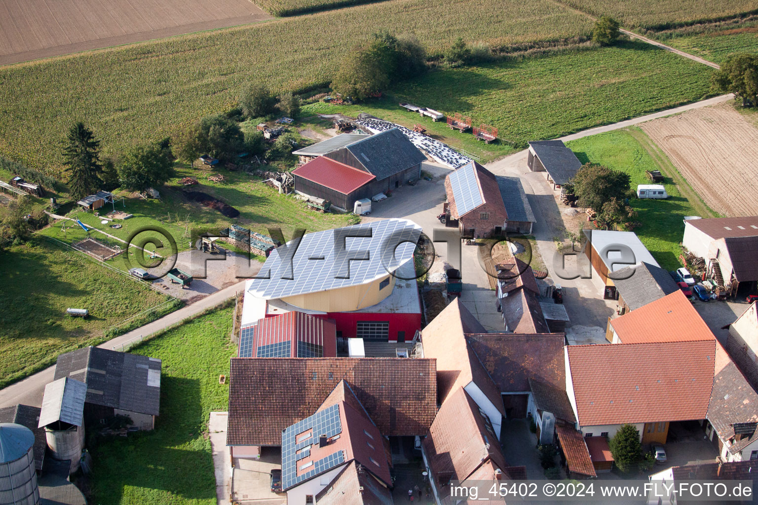 Vue oblique de Quartier Deutschhof in Kapellen-Drusweiler dans le département Rhénanie-Palatinat, Allemagne