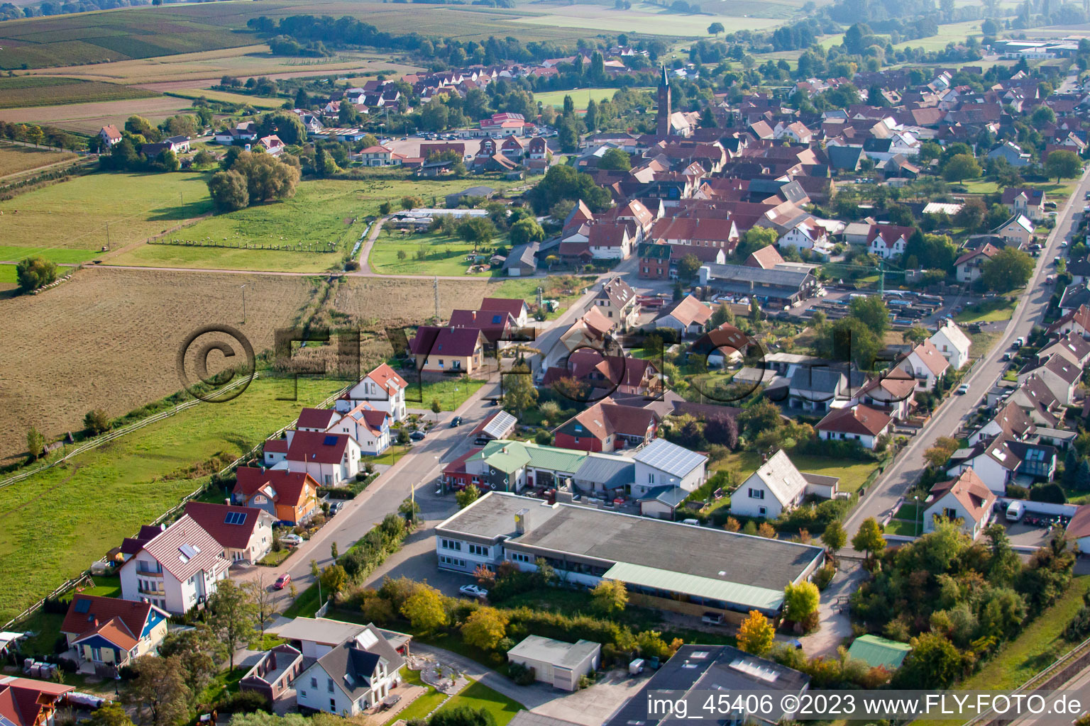Quartier Kapellen in Kapellen-Drusweiler dans le département Rhénanie-Palatinat, Allemagne vue du ciel