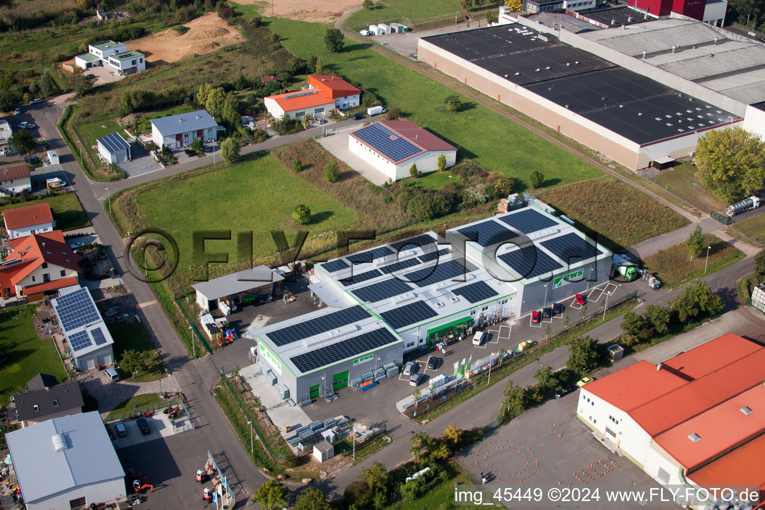 Vue oblique de Coopérative viticole à Ilbesheim bei Landau in der Pfalz dans le département Rhénanie-Palatinat, Allemagne