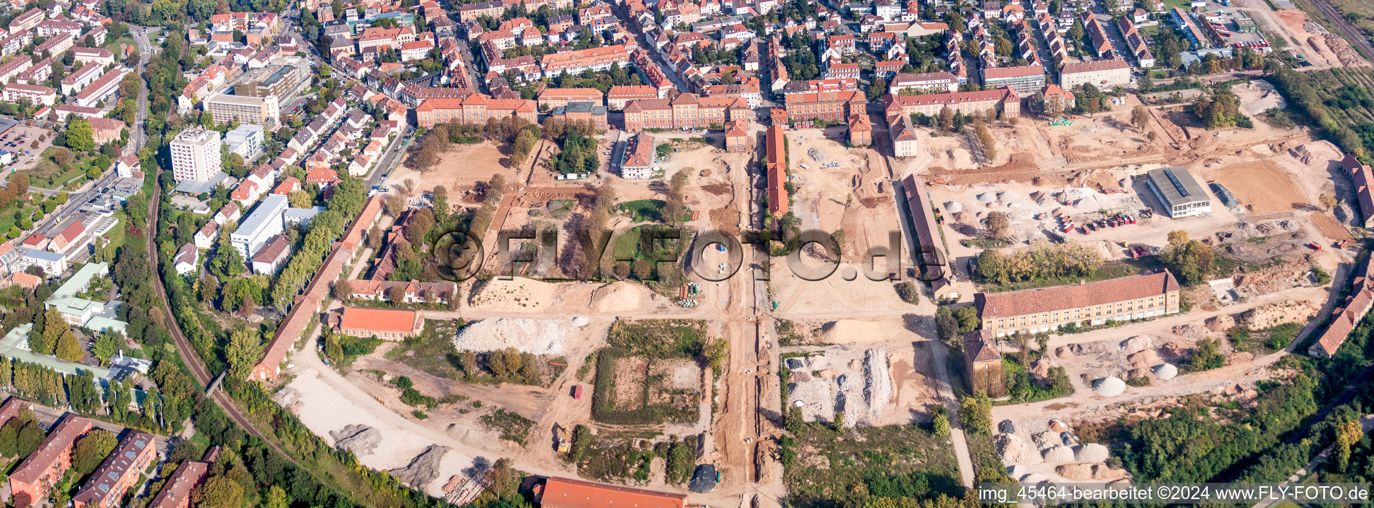 Photographie aérienne de Chantier de construction du parc des expositions du Salon national de l'horticulture 2015 à Landau in der Pfalz dans le département Rhénanie-Palatinat, Allemagne