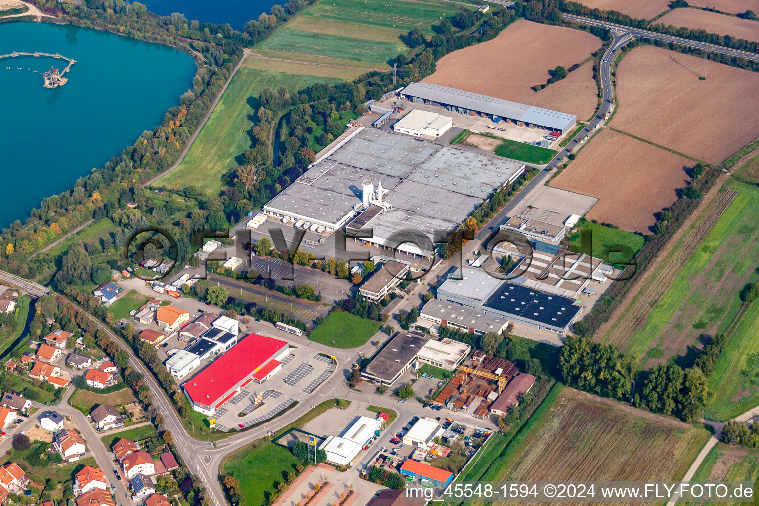 Vue aérienne de Ophélis à le quartier Bad Langenbrücken in Bad Schönborn dans le département Bade-Wurtemberg, Allemagne