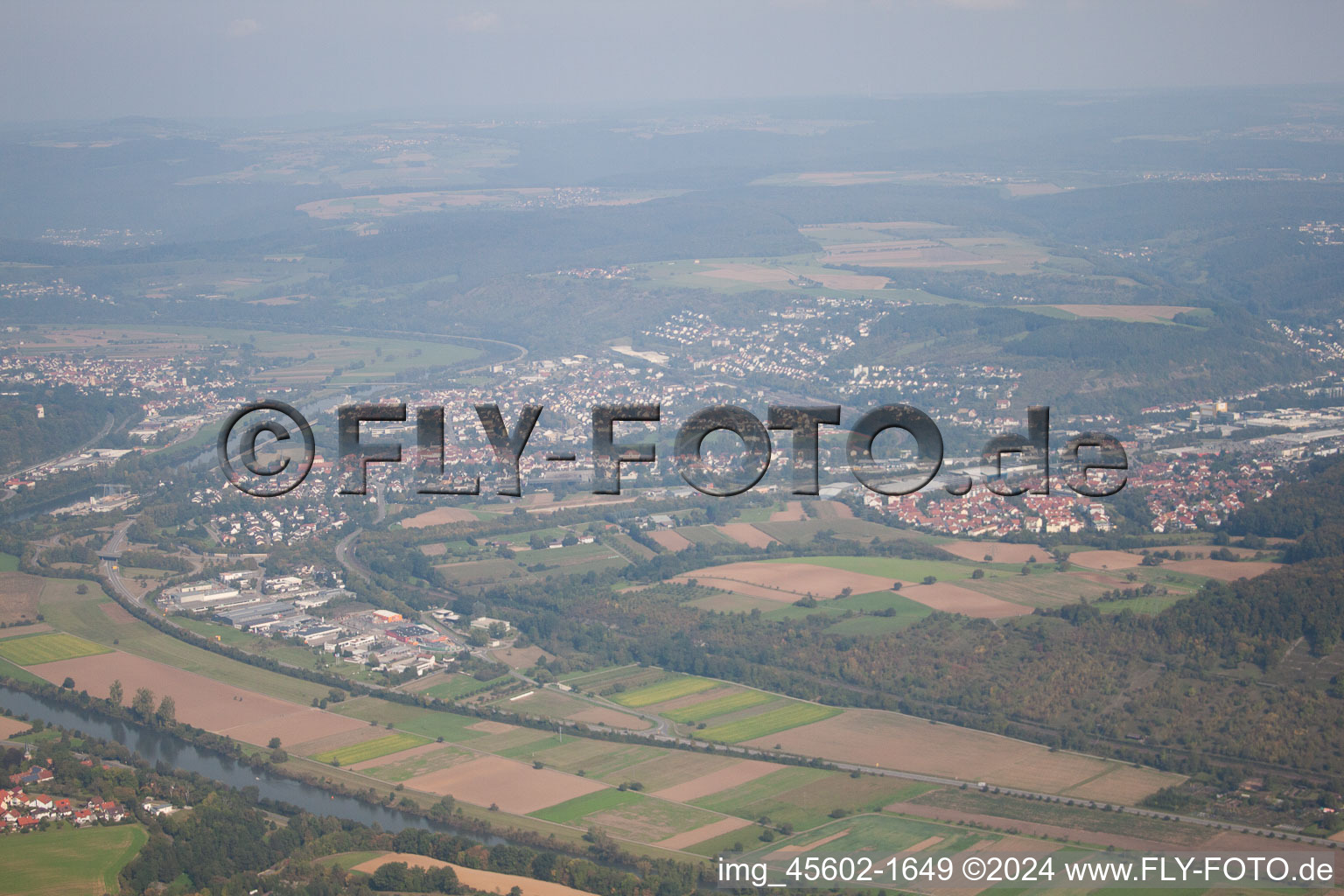 Mosbach dans le département Bade-Wurtemberg, Allemagne hors des airs