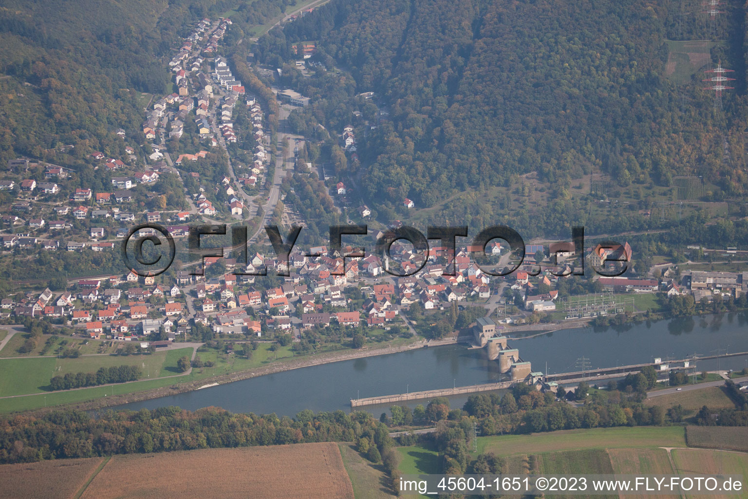 Photographie aérienne de Neckarzimmern dans le département Bade-Wurtemberg, Allemagne