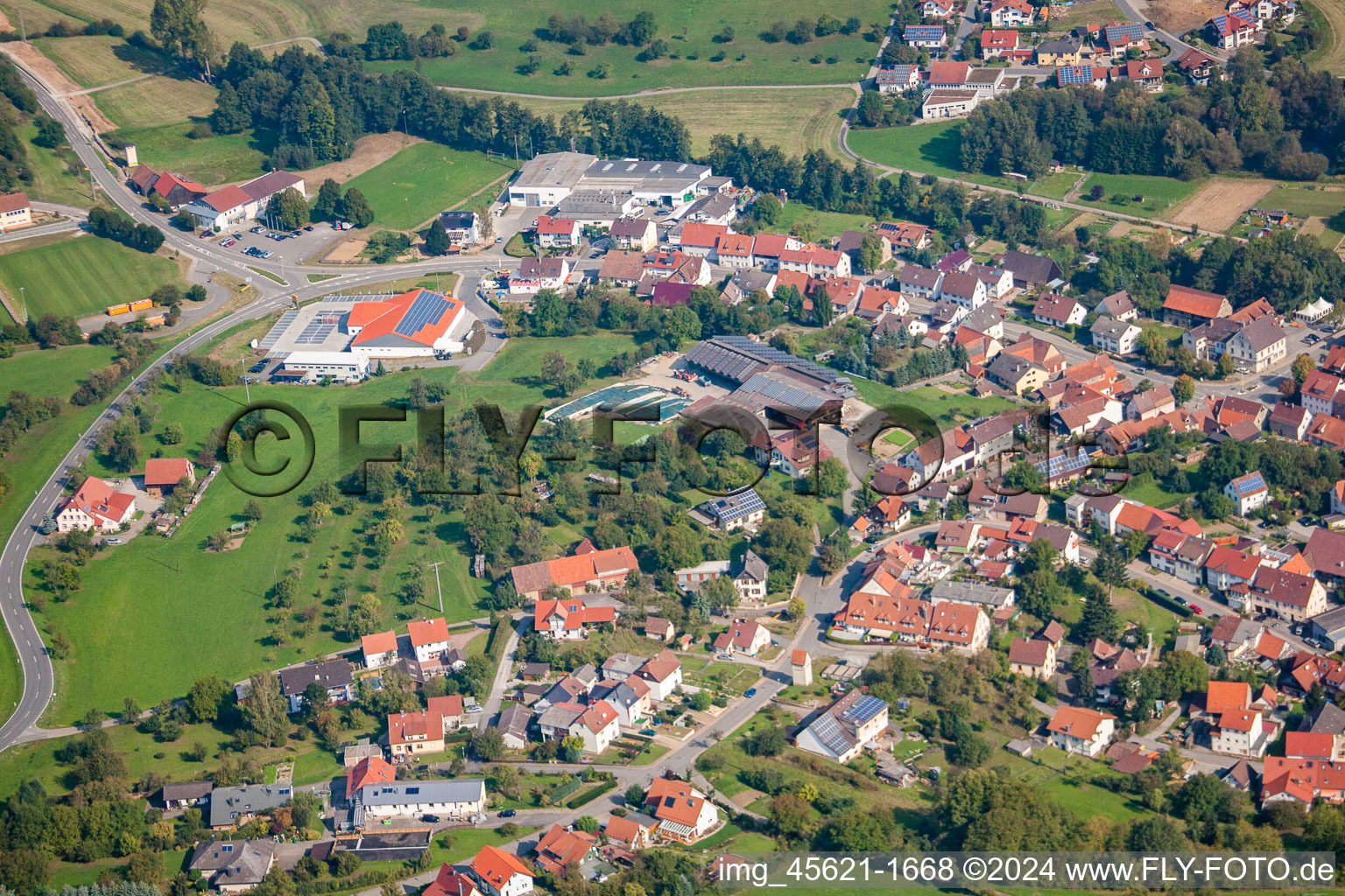 Vue aérienne de Quartier Sulzbach in Billigheim dans le département Bade-Wurtemberg, Allemagne