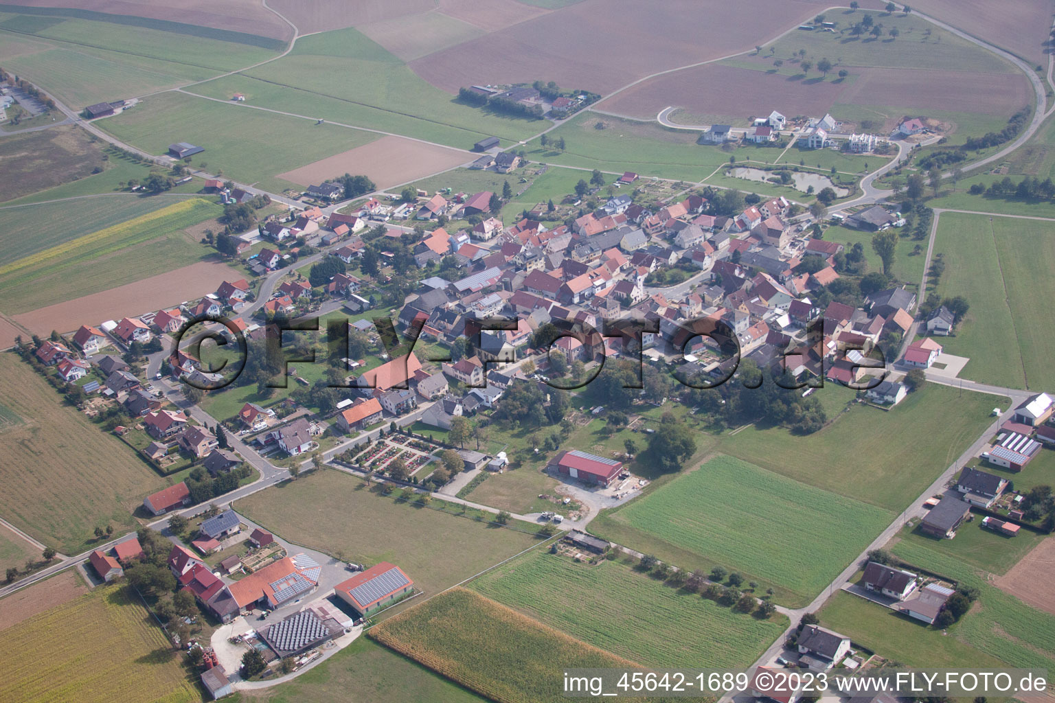 Vue aérienne de Boxberg, Windischbuch à Windischbuch dans le département Bade-Wurtemberg, Allemagne