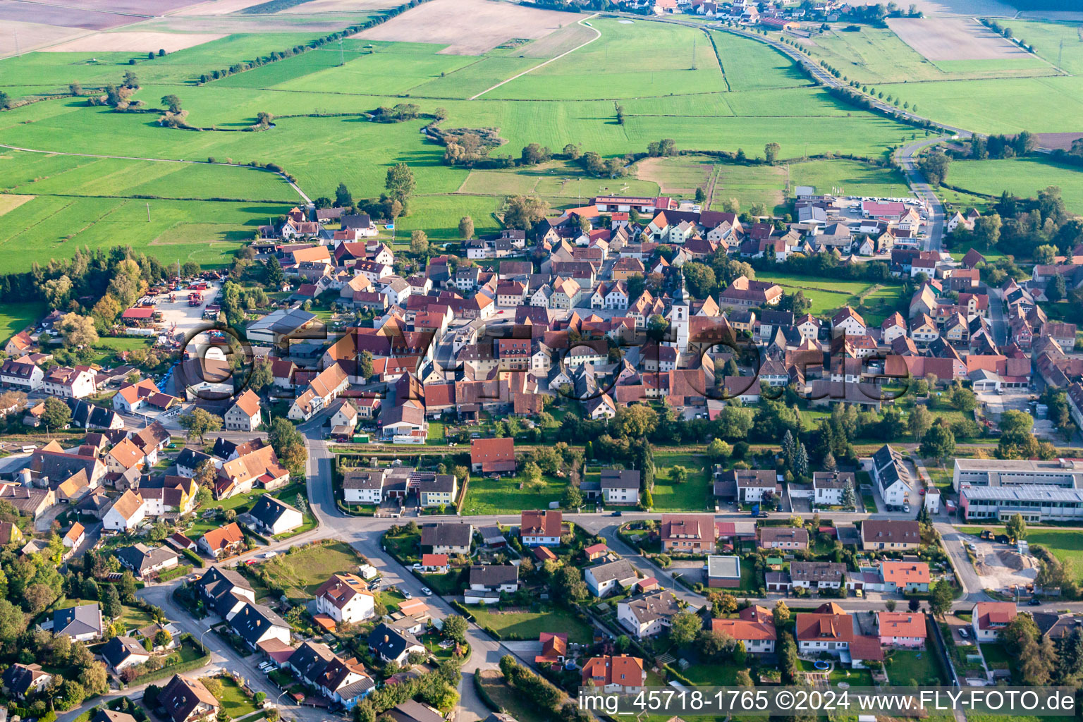 Photographie aérienne de Mühlhausen dans le département Bavière, Allemagne