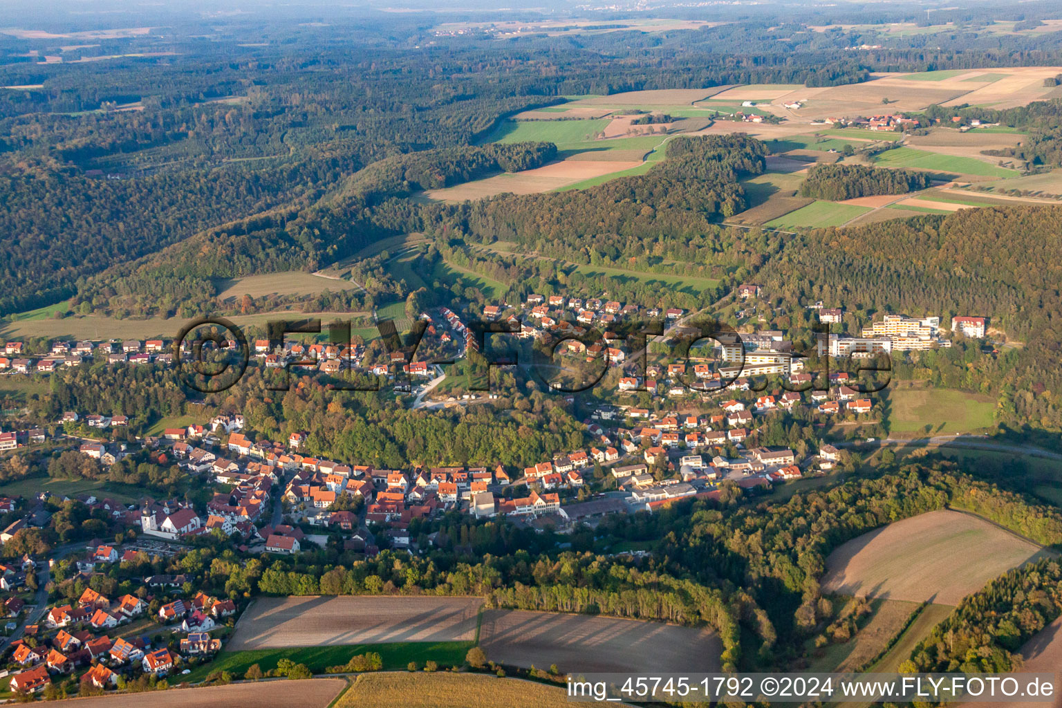 Vue aérienne de Heiligenstadt in Oberfranken dans le département Bavière, Allemagne