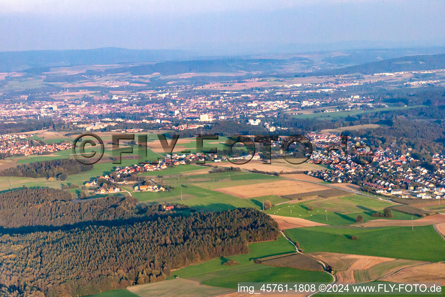 Vue aérienne de Quartier Forst in Eckersdorf dans le département Bavière, Allemagne