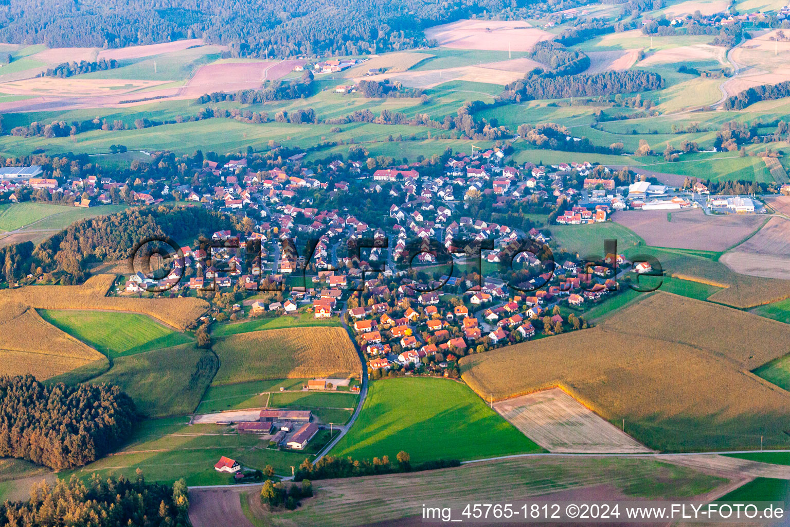 Vue aérienne de Heinersreuth à le quartier Oberpreuschwitz in Bayreuth dans le département Bavière, Allemagne