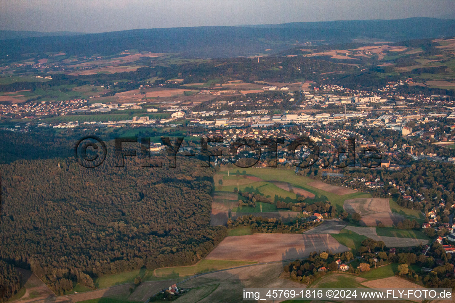 Vue aérienne de Zone industrielle de Weiherhaus à Bayreuth dans le département Bavière, Allemagne