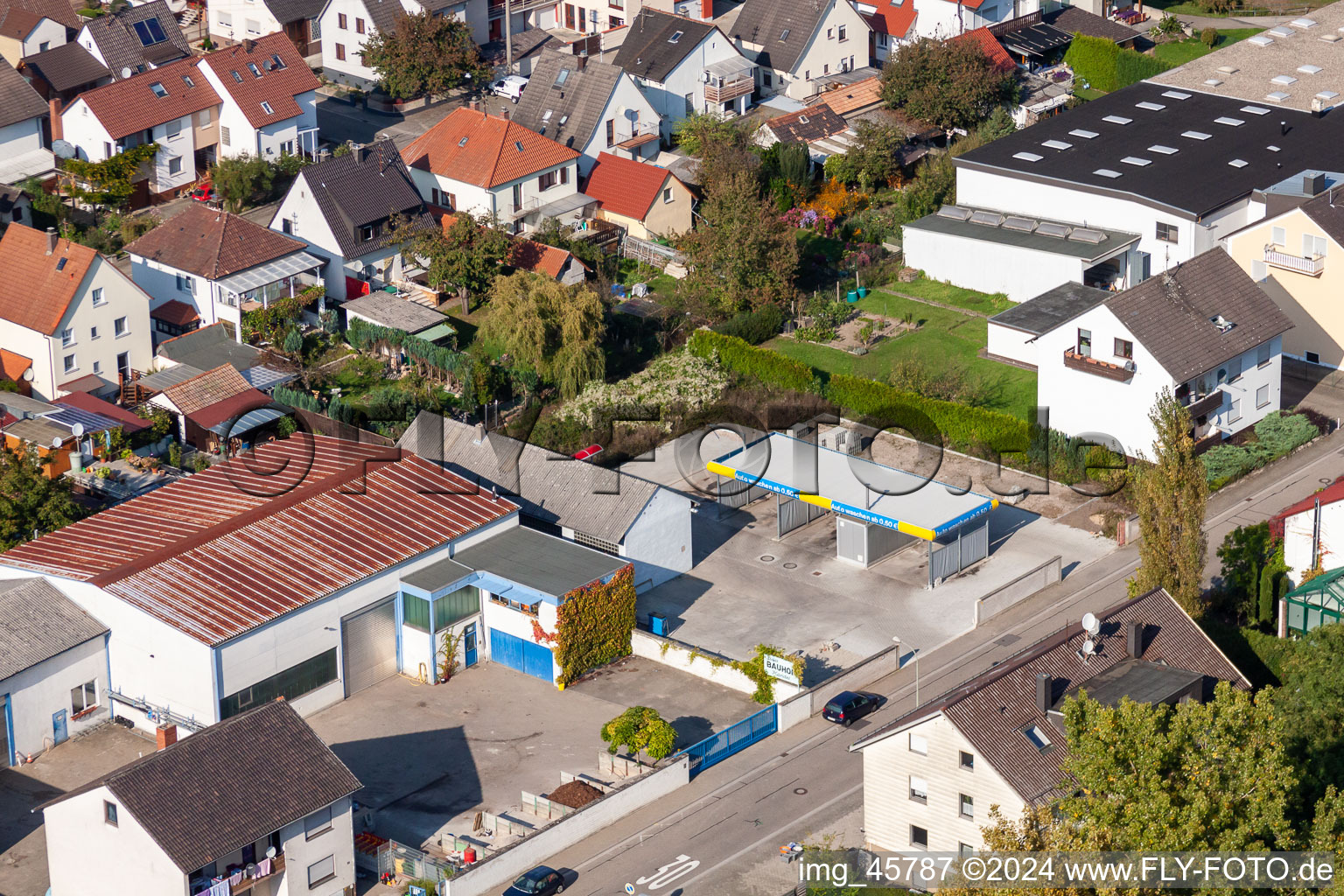 Vue oblique de Règlement de Garden City à Kandel dans le département Rhénanie-Palatinat, Allemagne