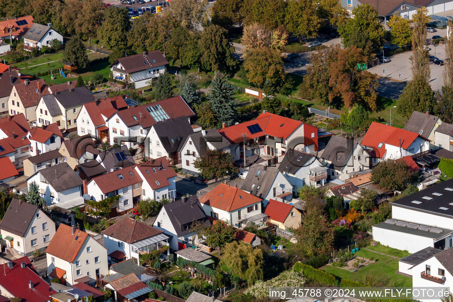 Règlement de Garden City à Kandel dans le département Rhénanie-Palatinat, Allemagne d'en haut