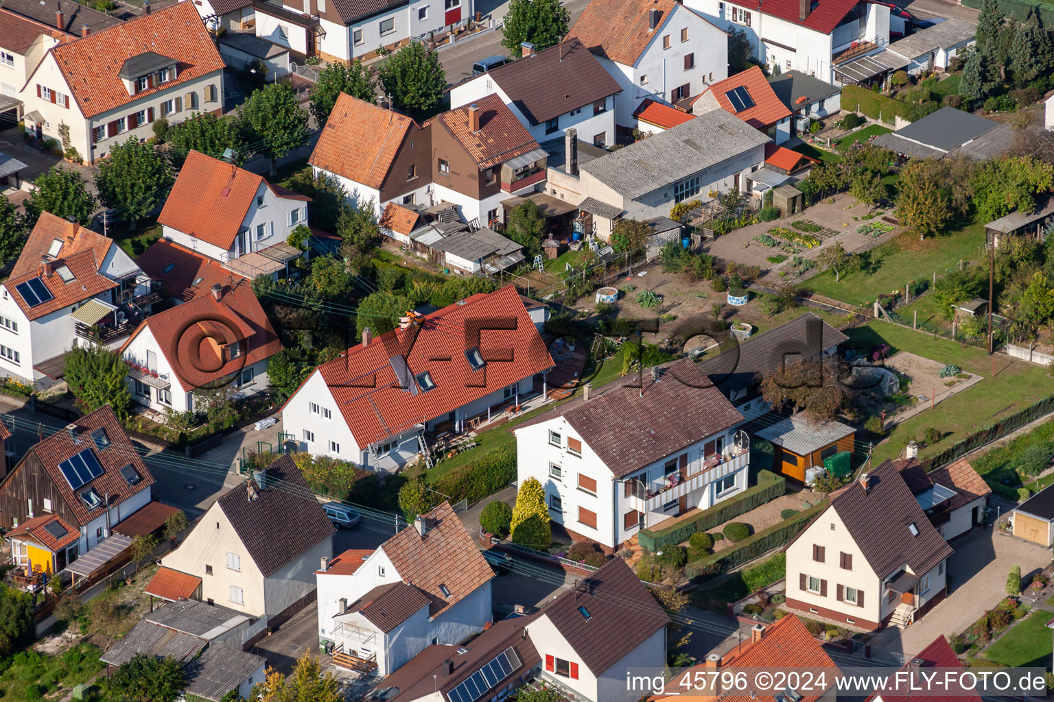 Règlement de Garden City à Kandel dans le département Rhénanie-Palatinat, Allemagne vue du ciel