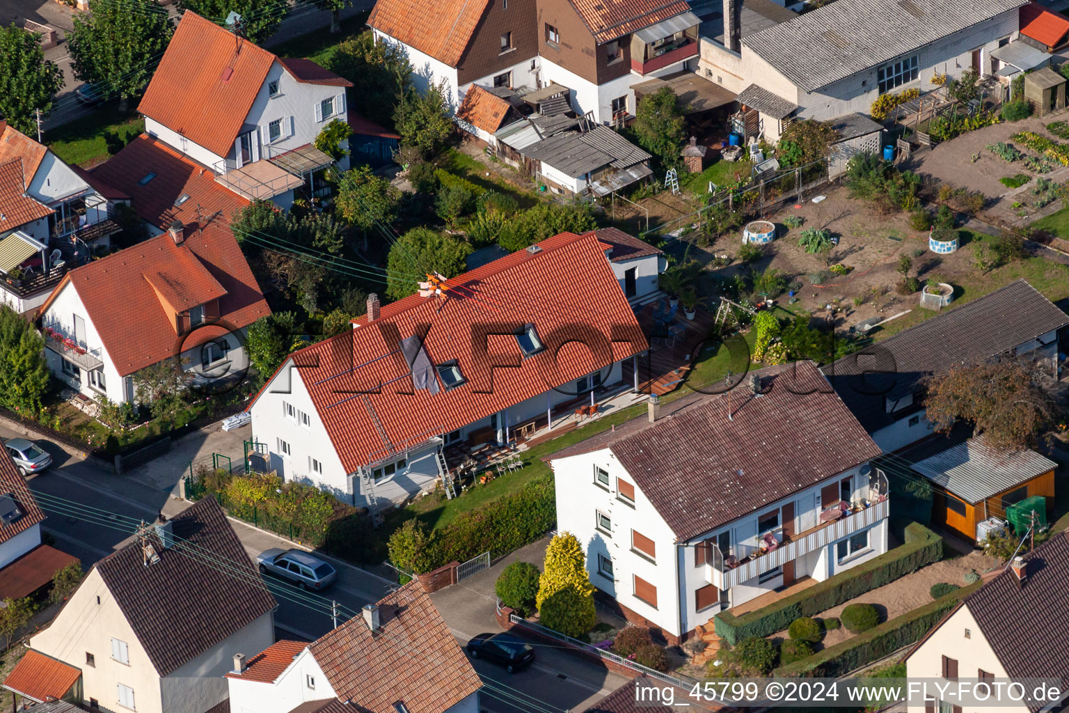 Règlement de Garden City à Kandel dans le département Rhénanie-Palatinat, Allemagne du point de vue du drone