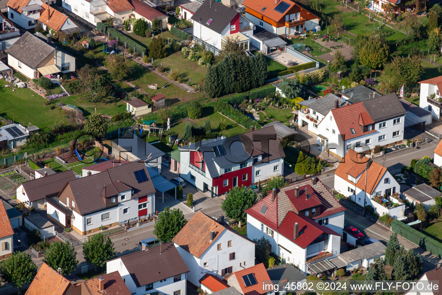 Vue aérienne de Règlement de Garden City à Kandel dans le département Rhénanie-Palatinat, Allemagne